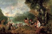 Jean-Antoine Watteau Pilgrimage to the island of cythera oil painting on canvas